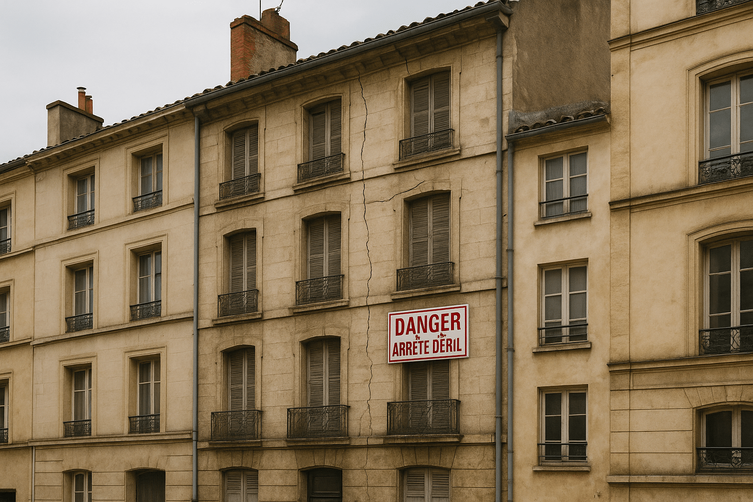 Bâtiment En Péril Sur Rue Européenne